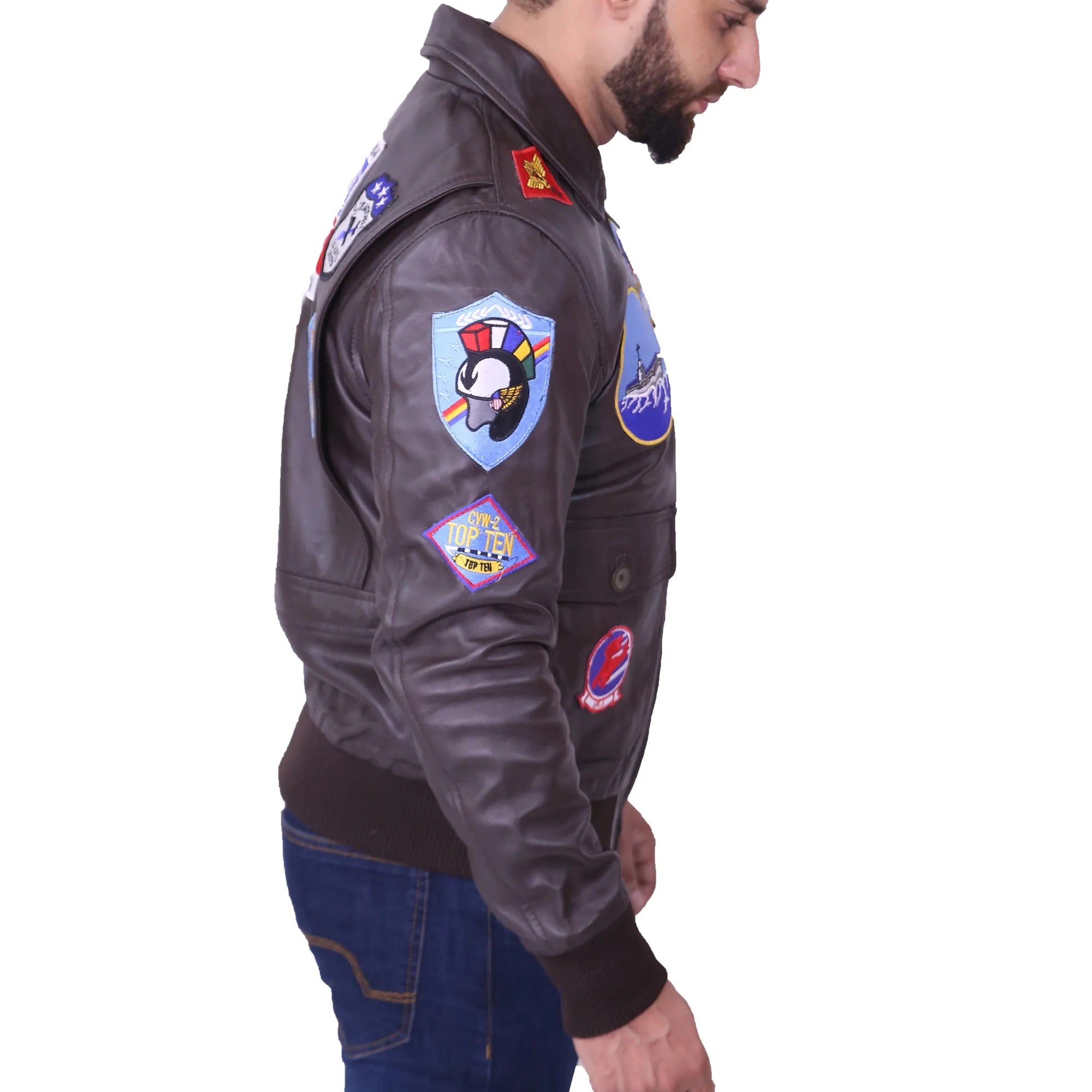 Top Gun G1 Brown Bomber Jacket