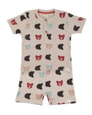 Turtledove Rib Bear T-Shirt and Shorts Set