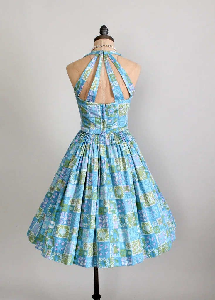 Vintage 1950s Pastel Patchwork Sundress