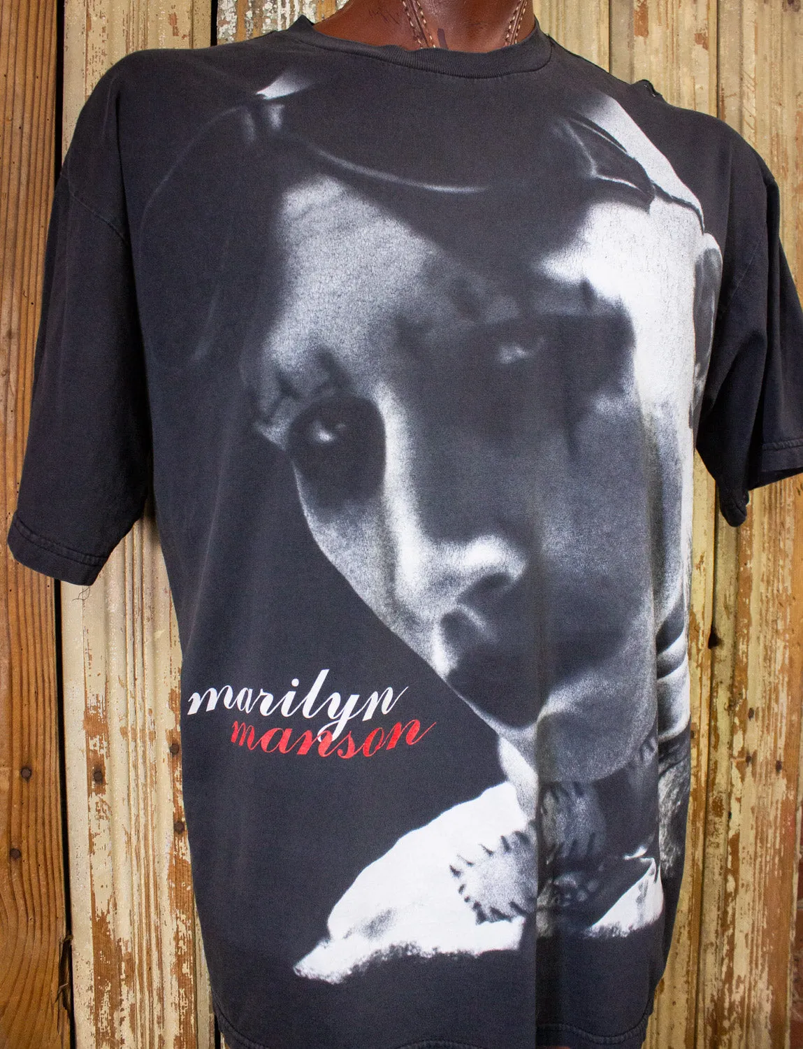 Vintage Marilyn Manson The Beautiful People Concert T Shirt 1997 Black XL