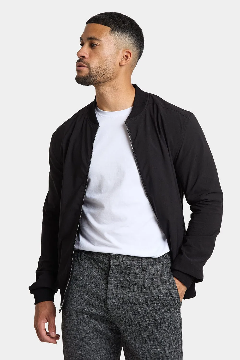 Winter Bomber Jacket in Black