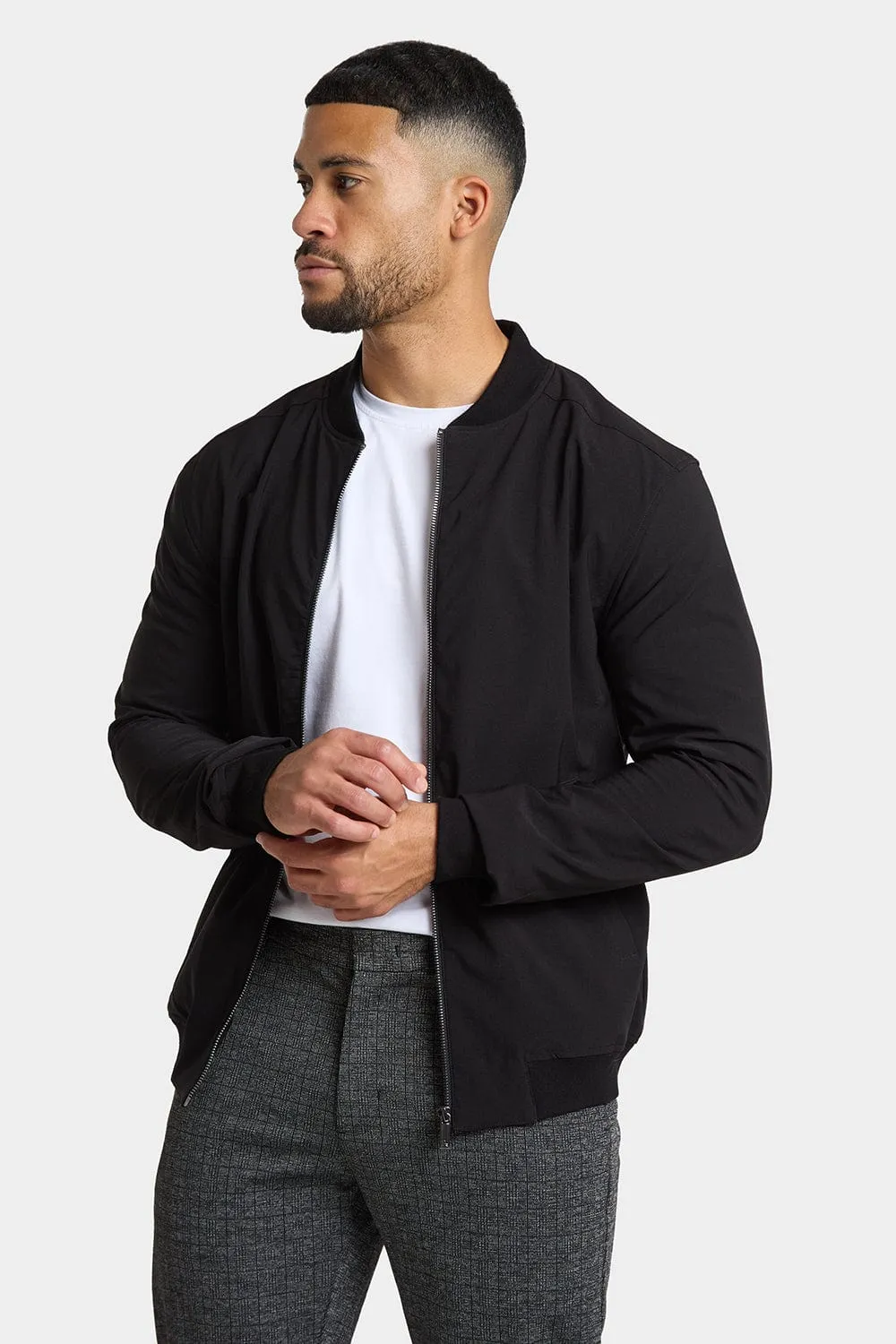 Winter Bomber Jacket in Black