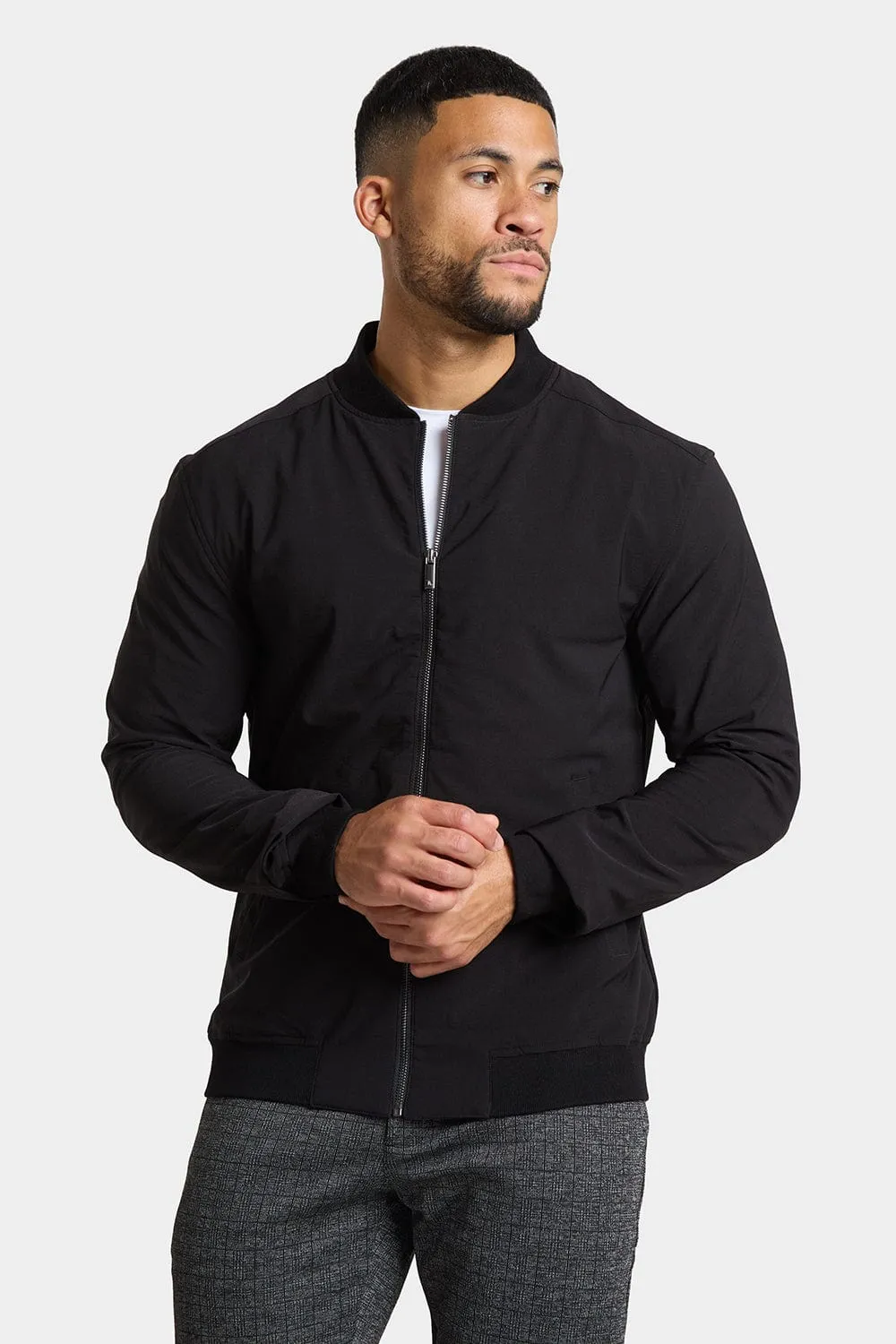 Winter Bomber Jacket in Black