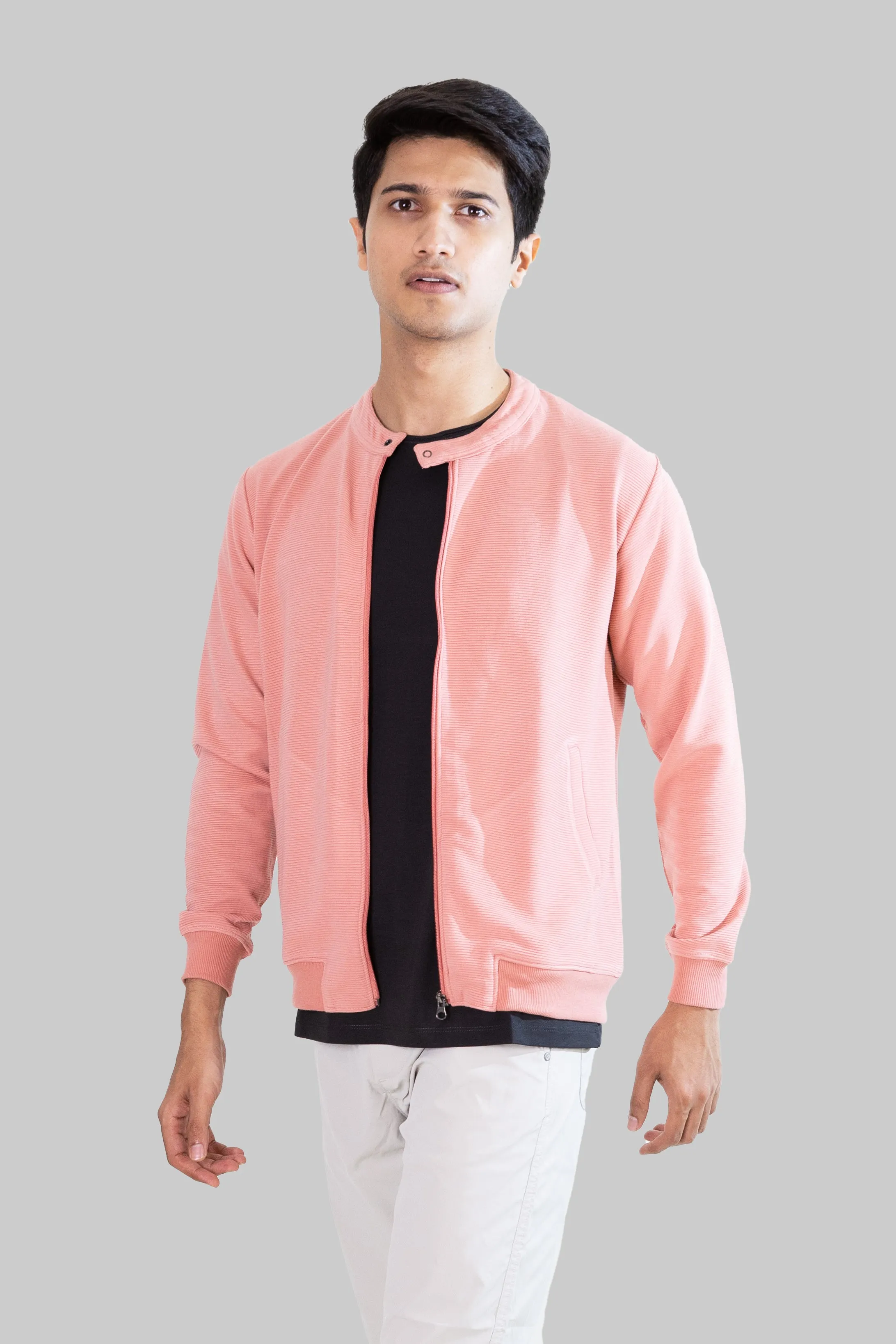 Zip-Up Jacket: Pink